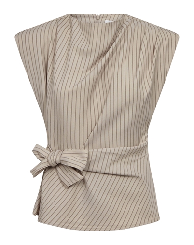 Co'Couture - Salvie CC Pleat Top - Bone